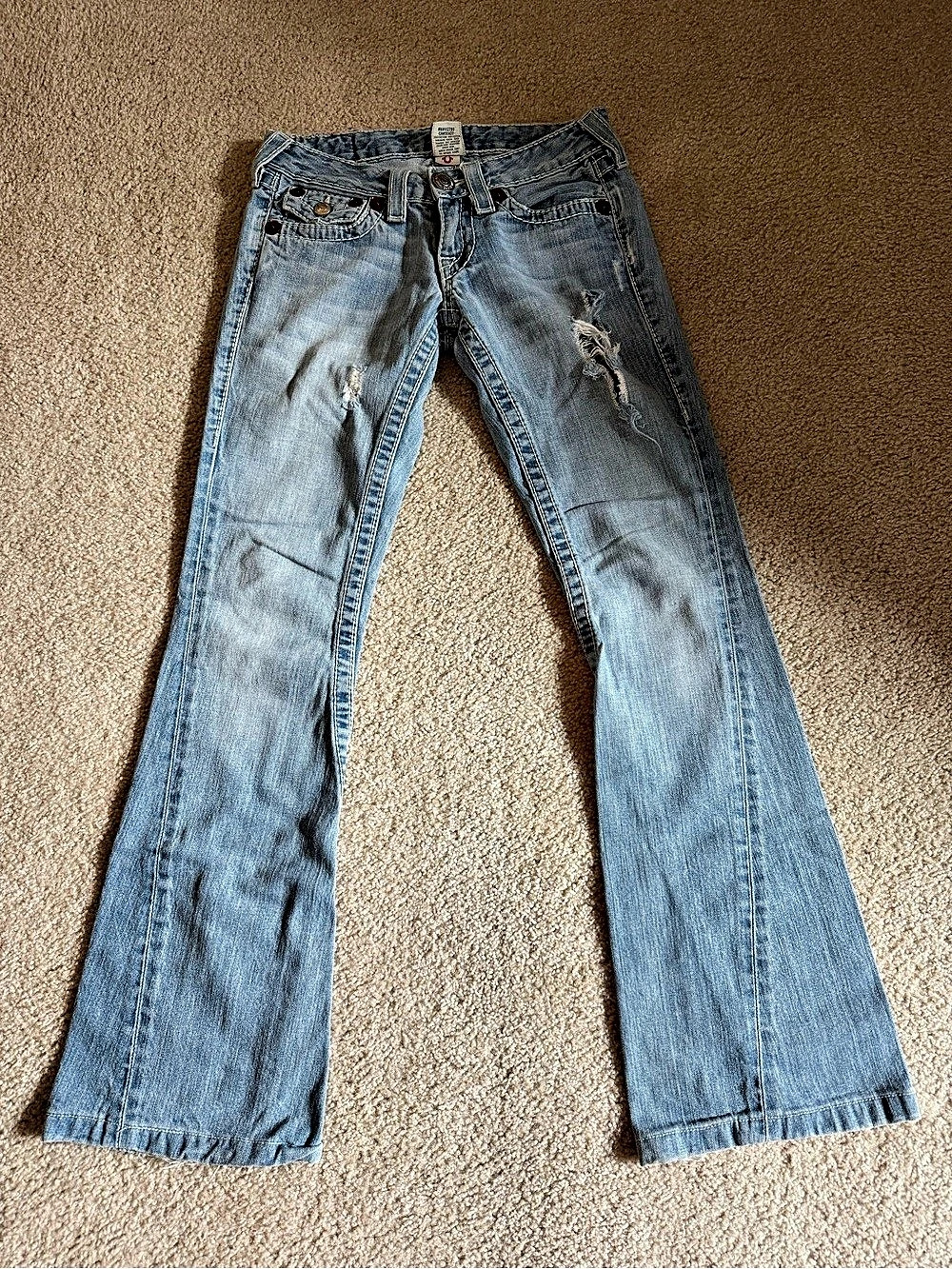 True Religion Joey Flare Jeans Blue Waist 26